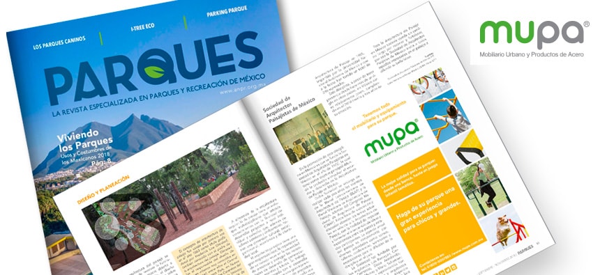 MUPA ® participa en la primera edición de la Revista Parques