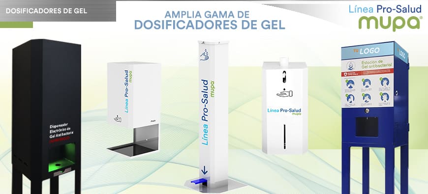Dosificadores de Gel MUPA® Mobiliario Urbano y Equipamiento
