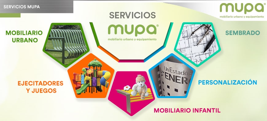 Servicio Integral de MUPA®, Mobiliario Urbano y Equipamiento, para cualquier Proyecto Urbano