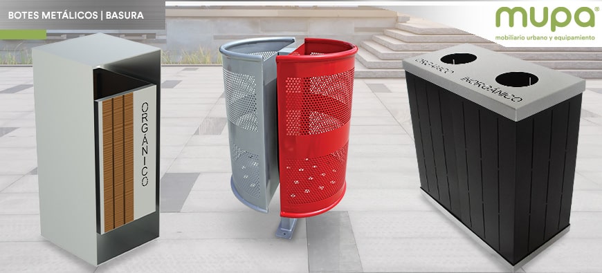 Botes Metálicos para Basura 100% Resistentes a Intemperie