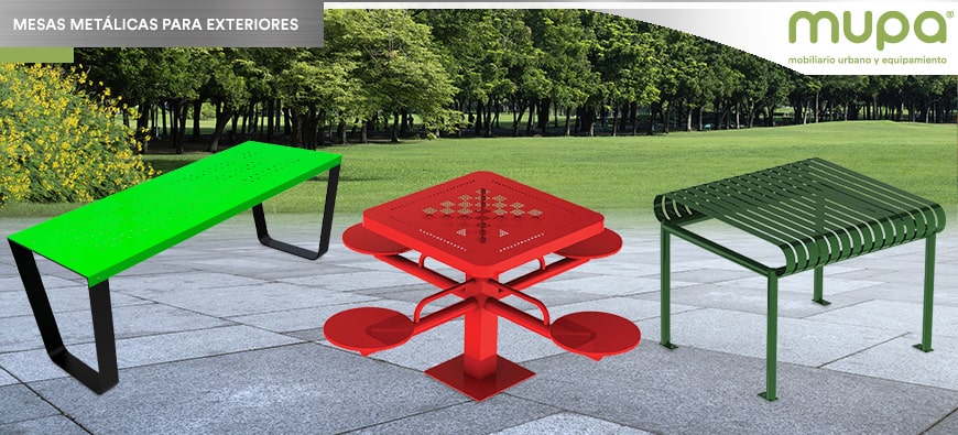 Mesas Metálicas para Parque resistentes al Vandalismo