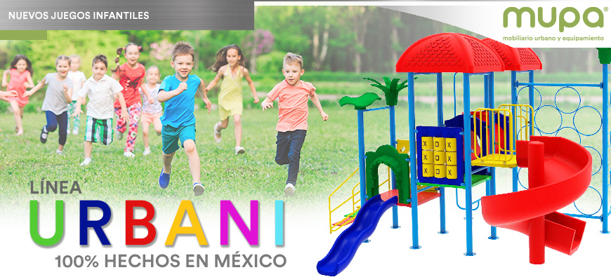 MUPA® estrena Línea de Juegos Infantiles Urbani ¡conócela!