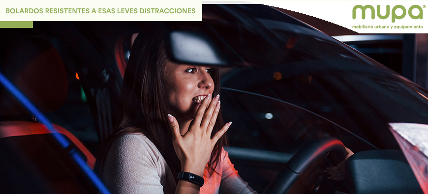 Bolardos resistentes a leves distracciones