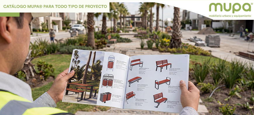 Catálogo de mobiliario urbano MUPA® para todo tipo de proyecto en México
